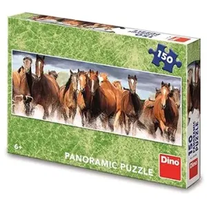 Puzzle Koně ve vodě Panoramic 150 dílků