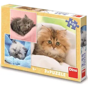 Puzzle Roztomilá koťátka 3 x 55 dílků
