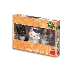 Puzzle Tři koťátka Panoramic 150 dílků