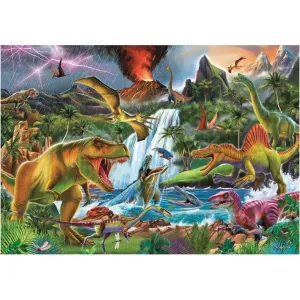 Puzzle 100XL Boj dinosaurů