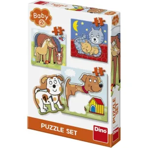 DINO - Zvířátka 3-5 Baby Puzzle Set , Mix Produktů
