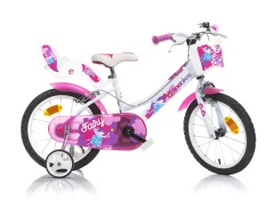 Dino Bikes Dětské kolo 16, HiTech ocel, růžové/bílé
