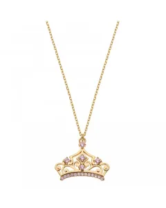 Disney Půvabný pozlacený náhrdelník Princess NS00021YZPL-157.CS (řetízek, přívěsek)