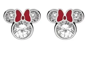 Disney Třpytivé stříbrné náušnice pecky Minnie Mouse E902851RZWL