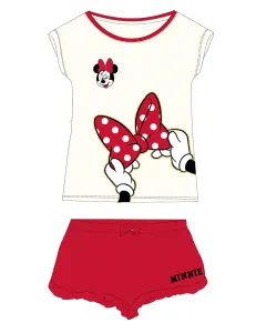 Minnie Mouse - licence Dívčí pyžamo - Minnie Mouse 5204A091, smetanová / červená Barva: Smetanová, Velikost: 146