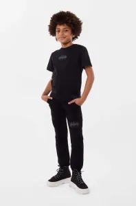 Dětské bavlněné tričko Dkny černá barva, s potiskem #6114814