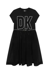 Dívčí šaty Dkny černá barva, midi #5335079