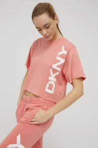 Bavlněné tričko Dkny růžová barva #1981262