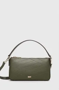 Kožená kabelka Dkny zelená barva