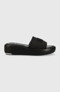 Pantofle Dkny ODINA dámské, černá barva, na platformě, K1387191 #5447885