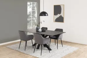 Dkton Designové židle Alarik tmavě šedá