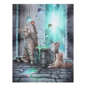 Obraz na plátně s kočkami a bublinami - design Lisa Parker