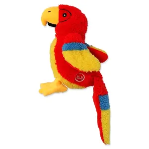 Hračka Dog Fantasy Recycled Toy papoušek pískací se šustícím ocasem