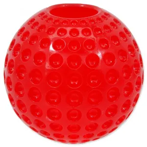 Hračka Dog Fantasy Strong míček s důlky 6,3cm červený