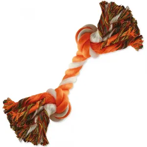 Uzel Dog Fantasy bavlněný oranžovo-bílý 2 knoty 20cm