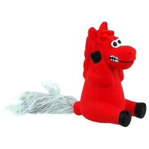 Hračka Dog Fantasy Latex kůň 7cm červená