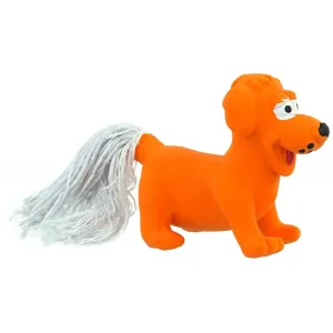 Hračka Dog Fantasy Latex pes 7cm oranžová