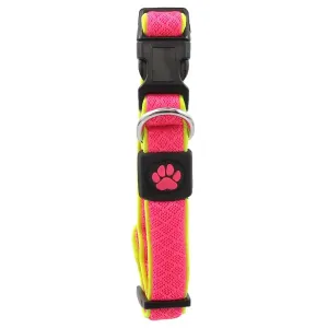 Obojek Active Dog Fluffy Reflective S růžový 2x28-40cm