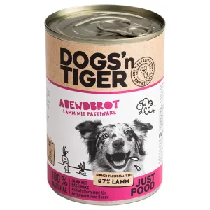 Dogs'n Tiger Adult 6 × 400 g - jehněčí a pastinák