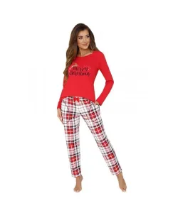 Donna Merry červená dlouhé kalhoty Dámské pyžamo, 42/XL,