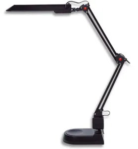 Ecolite Černá LED stolní lampa 8W s nastavitelnými polohovacími klouby L50164-LED/CR