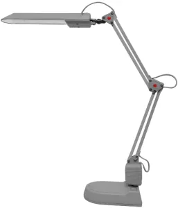 Ecolite Stříbrná LED stolní lampa 8W s nastavitelnými polohovacími klouby L50164-LED/STR