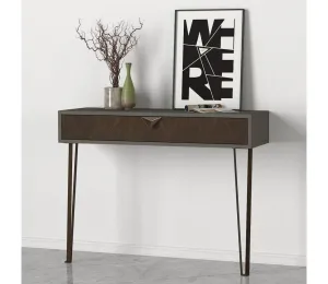Nástěnný stolek LINEA 78x90 cm hnědá/antracit