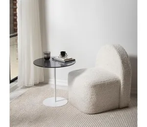 Odkládací stolek CHILL 50x50 cm bílá/černá