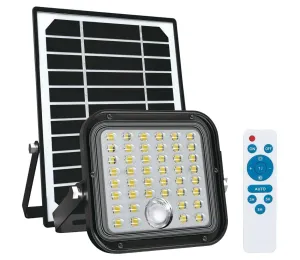 Venkovní solární reflektor se senzorem LED/10W/3,7V 4000K IP65 + DO
