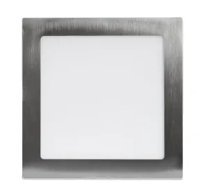 Ecolite Stříbrný vestavný LED panel hranatý 225 x 225mm 18W Barva světla: Teplá bílá LED-WSQ-18W/27/CHR