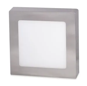 Ecolite Stříbrný přisazený LED panel hranatý 300 x 300mm 25W Barva světla: Teplá bílá LED-CSQ-25W/27/CHR