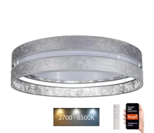LED Stmívatelné stropní svítidlo LIMA LED/36W/230V Wi-Fi Tuya + DO stříbrná