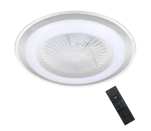 LED Stmívatelné stropní svítidlo s látorem ZONDA LED/48W/230V stříbrná + DO