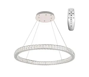 LED Stmívatelný lustr na lanku LED/100W/230V 3000-6500K stříbrná + DO #4926071