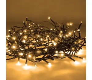 LED venkovní vánoční řetěz, 50 LED, 5m, přívod 3m, 8 funkcí, časovač, IP44, teplá bílá 1V110-WW-1