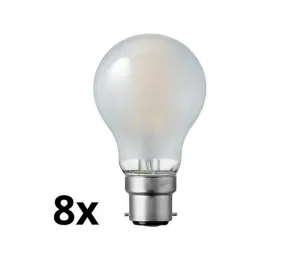 SADA 8x LED Žárovka A60 B22/7W/230V 2700K
