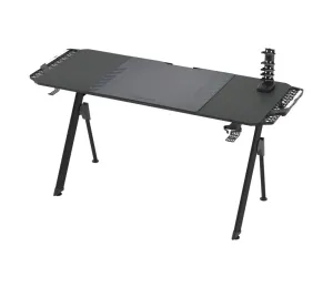 Herní stůl FALCON s LED RGB podsvícením 156x60 cm černá