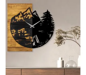 Nástěnné hodiny 56x58 cm 1xAA dřevo/kov