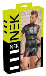 NEK - men's top with red inserts and zipper (black)S
