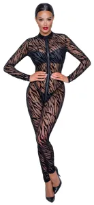Noir - Tiger Stripe Long Jumpsuit (Black)S