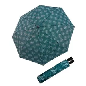 Doppler Fiber Mini Wave - dámský skládací deštník, petrolejová, puntík