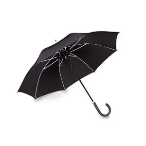 Doppler Fiber Party Automatic - dámský holový vystřelovací deštník, černá, plná barva