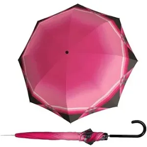 Doppler Long Carbonsteel AC Cross Over - dámský holový vystřelovací deštník, růžová