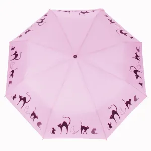 Doppler Dámský automatický deštník Fiber Magic Cats 7441465C - růžová