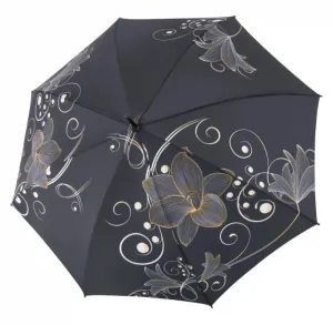 Doppler Fiber Flex AC Golden Flower - dámský holový vystřelovací deštník