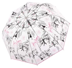 Doppler Dámský holový deštník Fiber Long Automatic transparent St. Tropez 7405427S