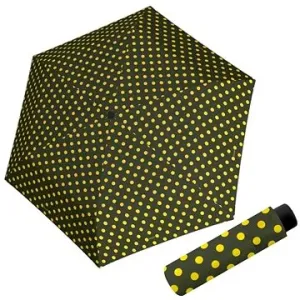 Doppler Fiber Fun Powerfull - dámský/dětský skládací deštník, žlutá, puntík žlutá