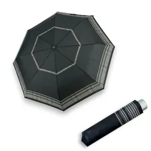 Doppler Mini Light Glaphics Black káro lem - dámský skládací deštník