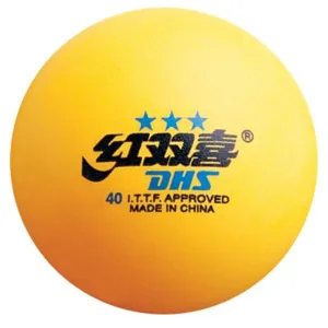 Míčky DHS 3*** stolní tenis 40mm ŽLUTÉ CELULOID 3 ks doprodej Varianta: žlutá