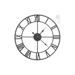 Ruhhy Retro nástěnné hodiny - černé